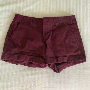 aeropostale midi maroon purple shorts - size 0